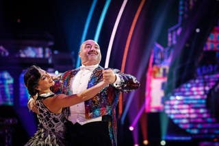 Wynne Evans en Katya Jones treden op op 'Strictly Come Dancing'